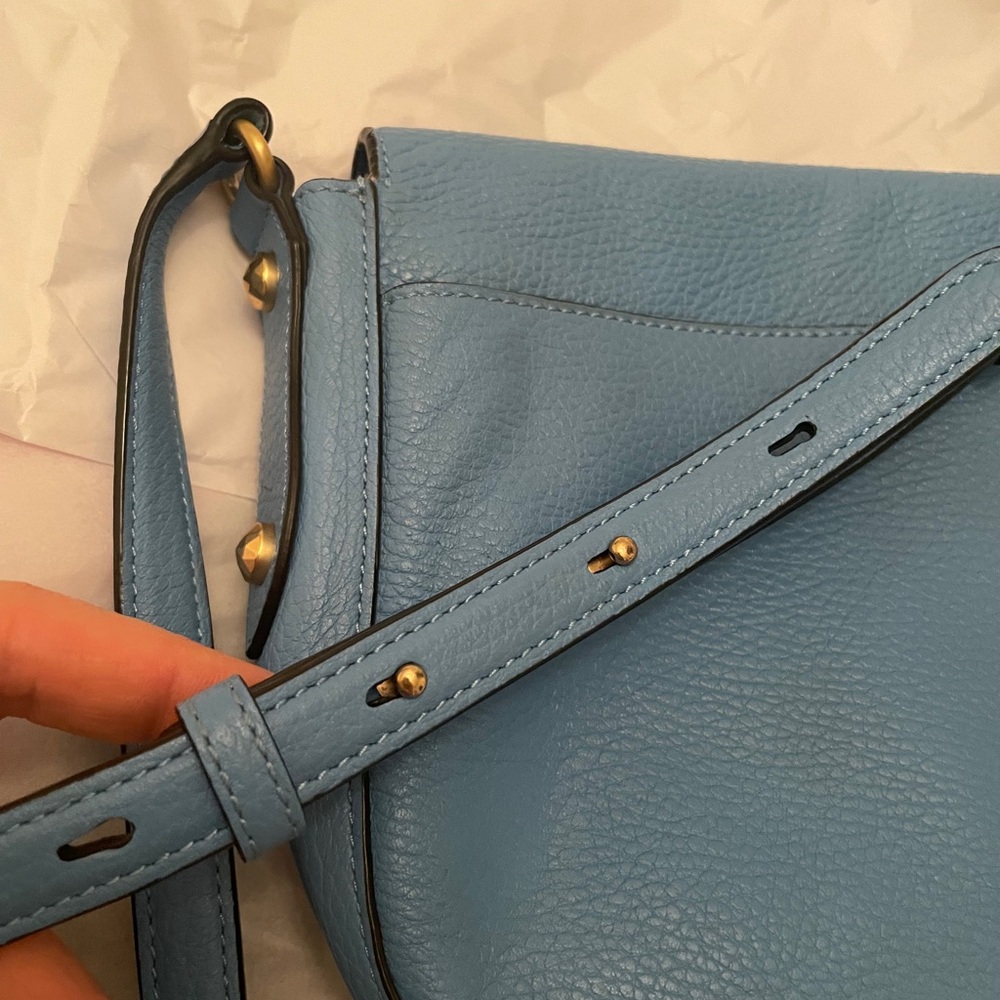Annabel Ingall Sky Blue Crossbody Bag with Gold Accents - Picture 12 of 16